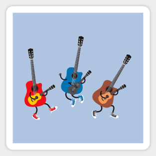 Dancing guitars Sticker